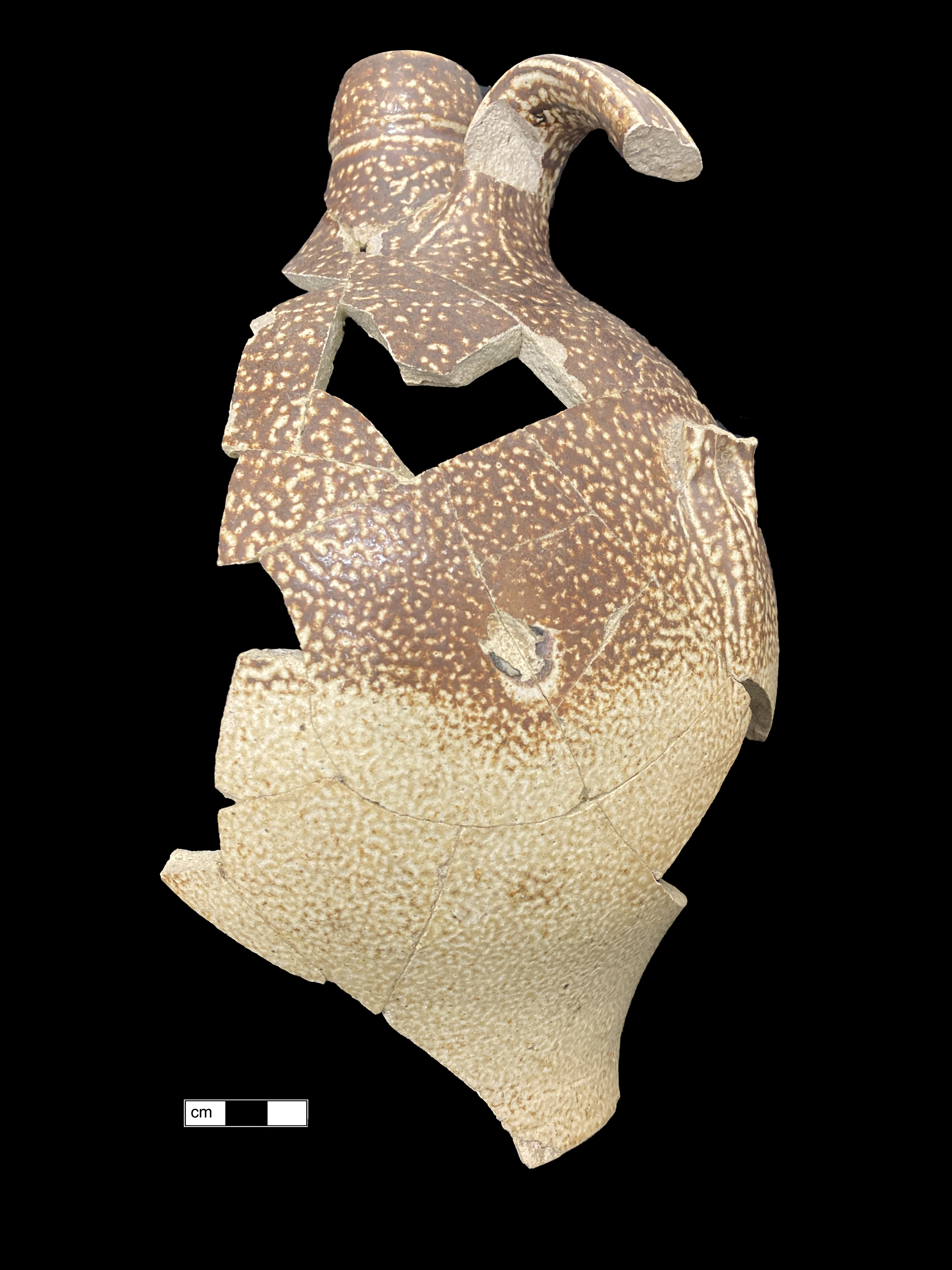 Image of English brown stoneware fragment.