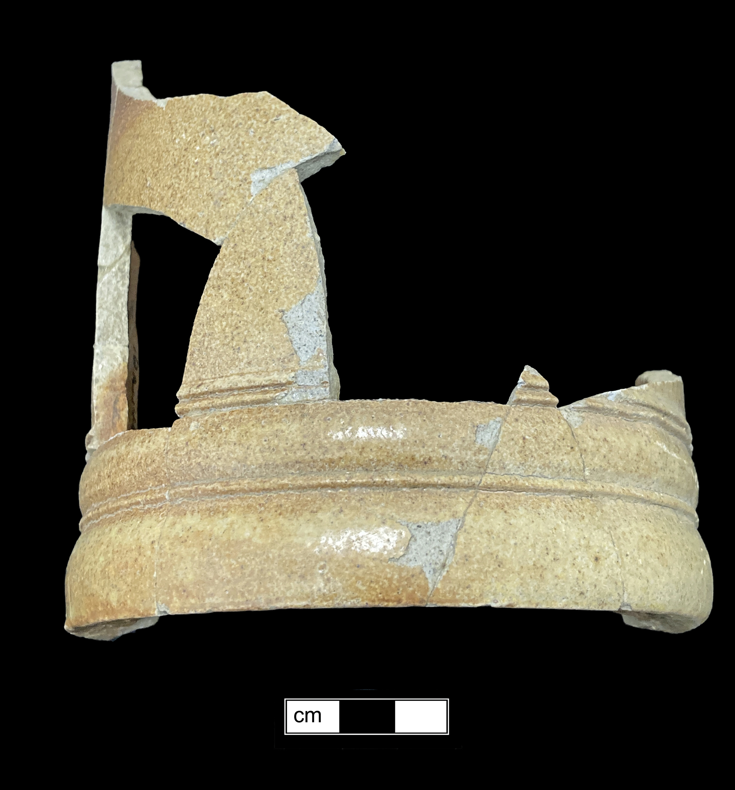 Image of English brown stoneware fragment.