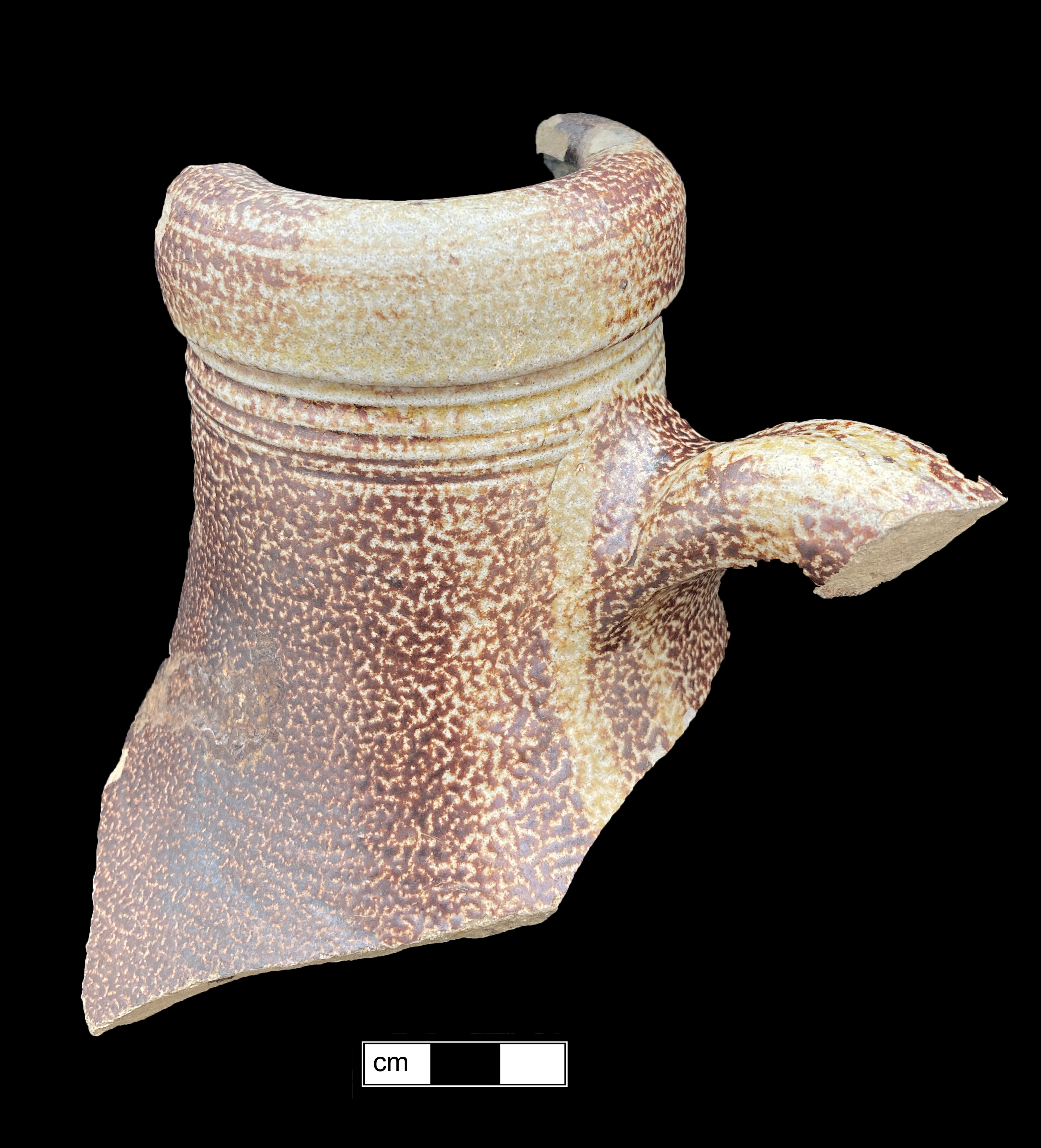 Image of English brown stoneware fragment.