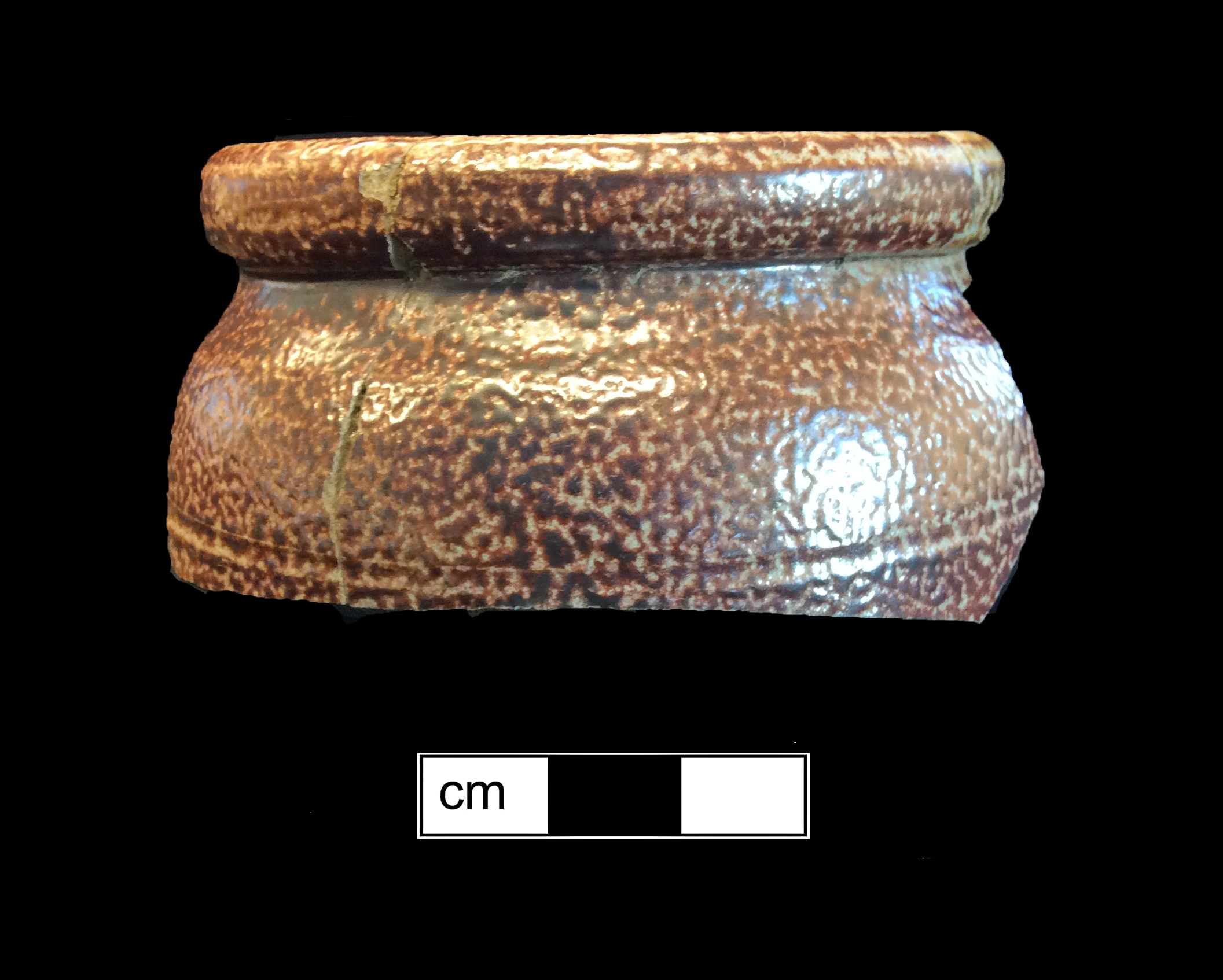 Image of English brown stoneware fragment.