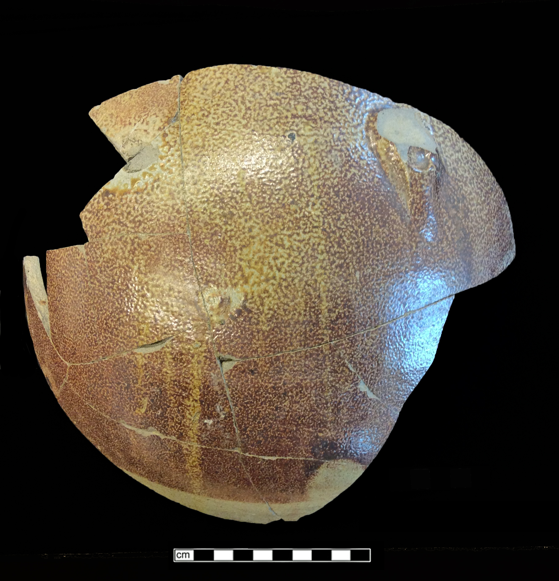 Image of English brown stoneware fragment.