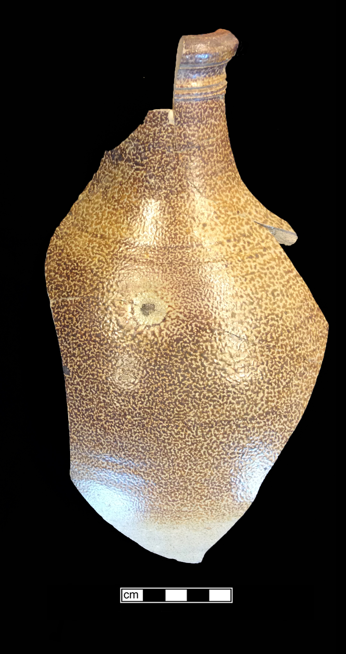 Image of English brown stoneware fragment.
