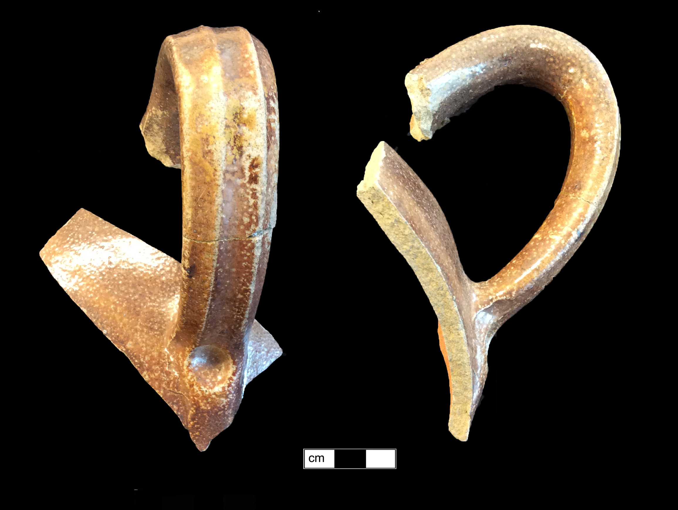 Image of English brown stoneware fragment.