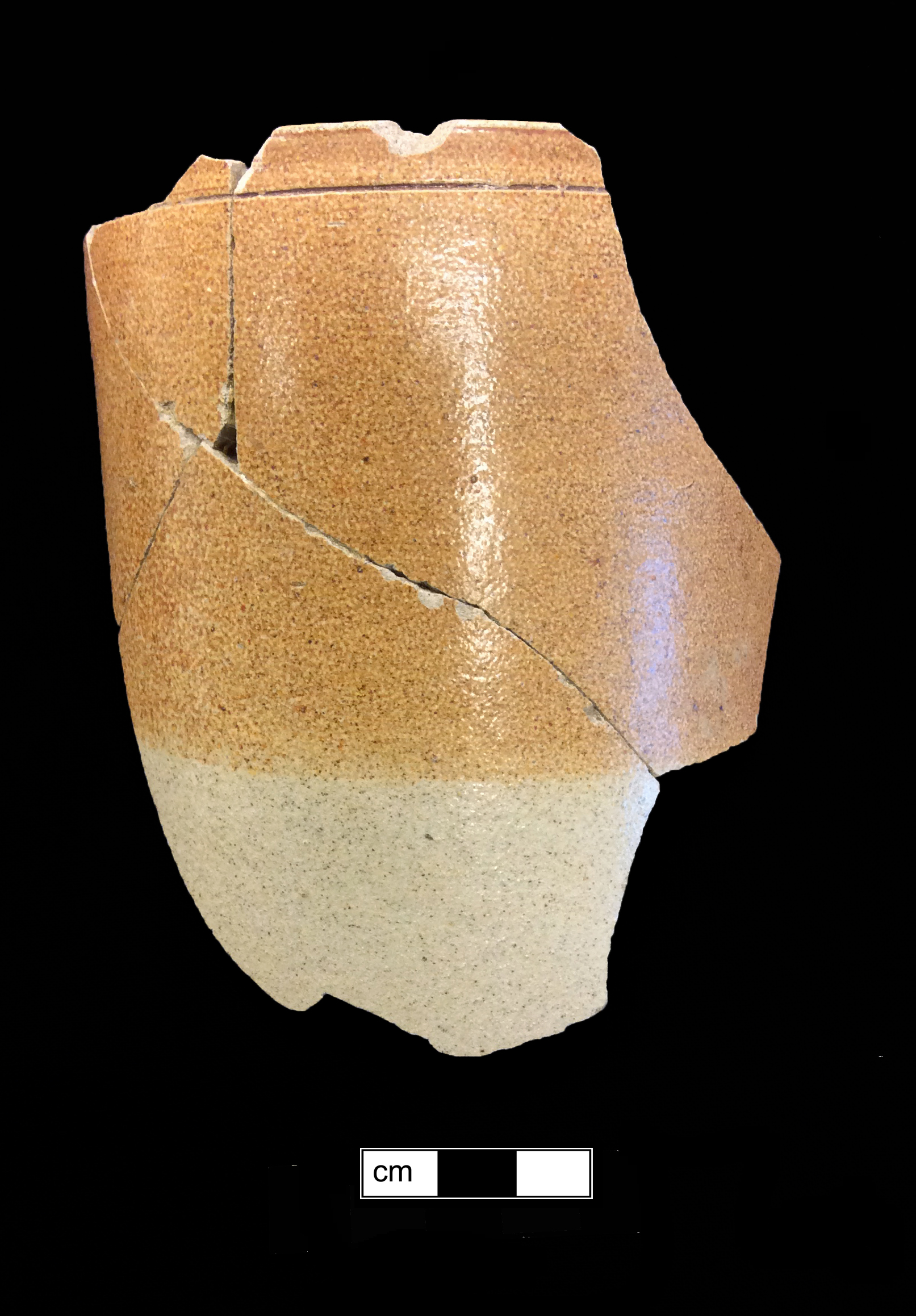 Image of English brown stoneware fragment.