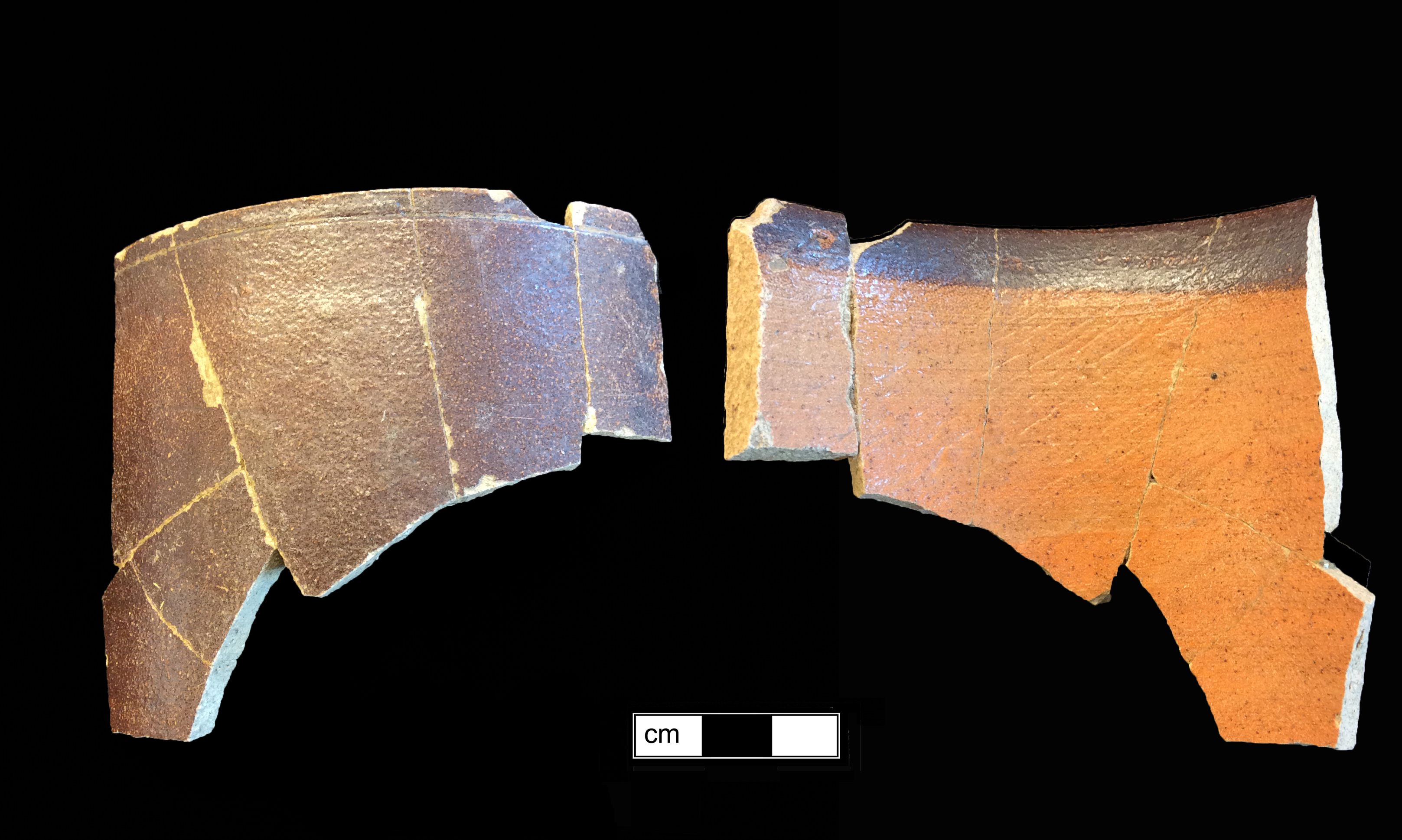 Image of English brown stoneware fragment.
