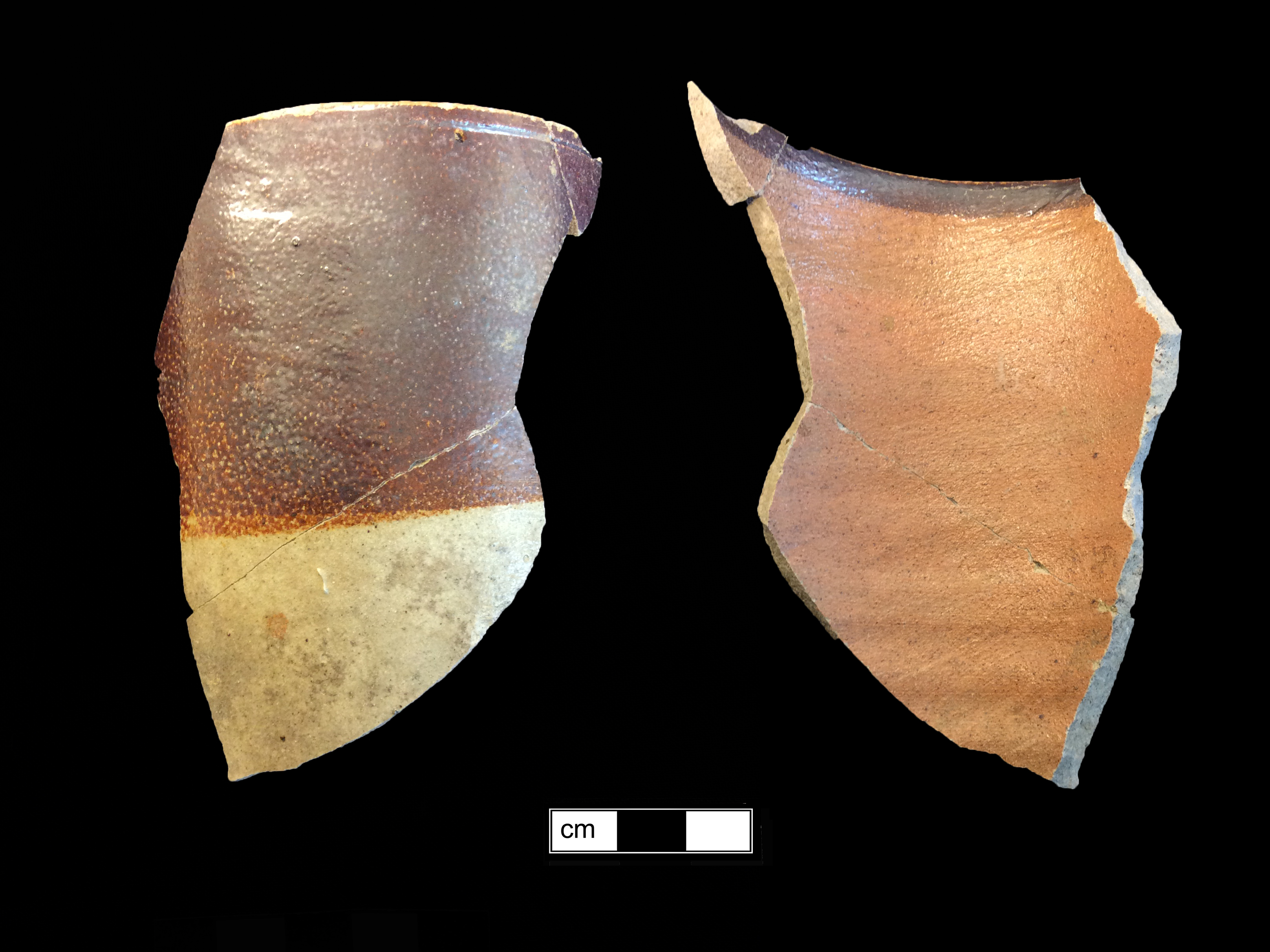 Image of English brown stoneware fragment.