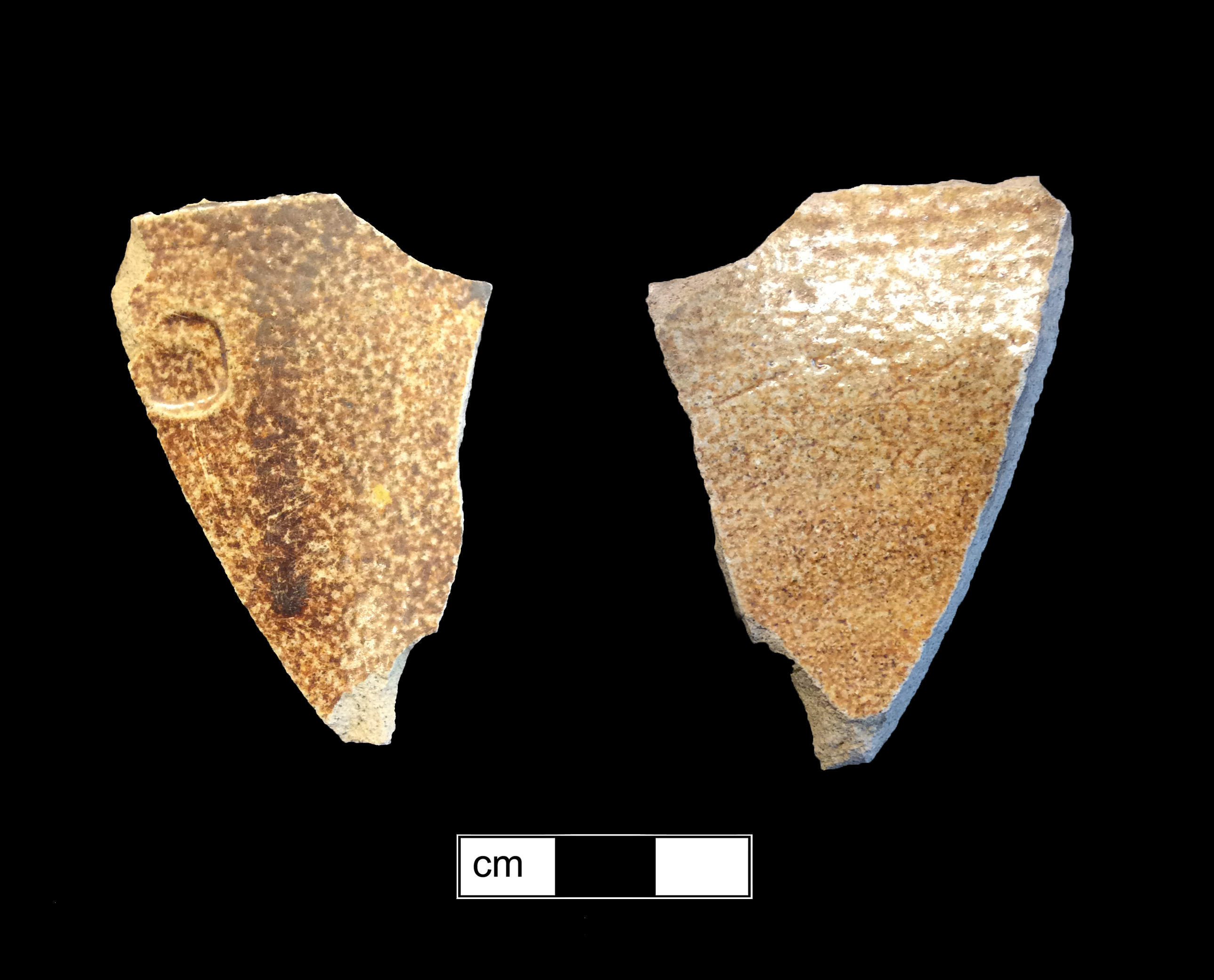 Image of English brown stoneware fragment.