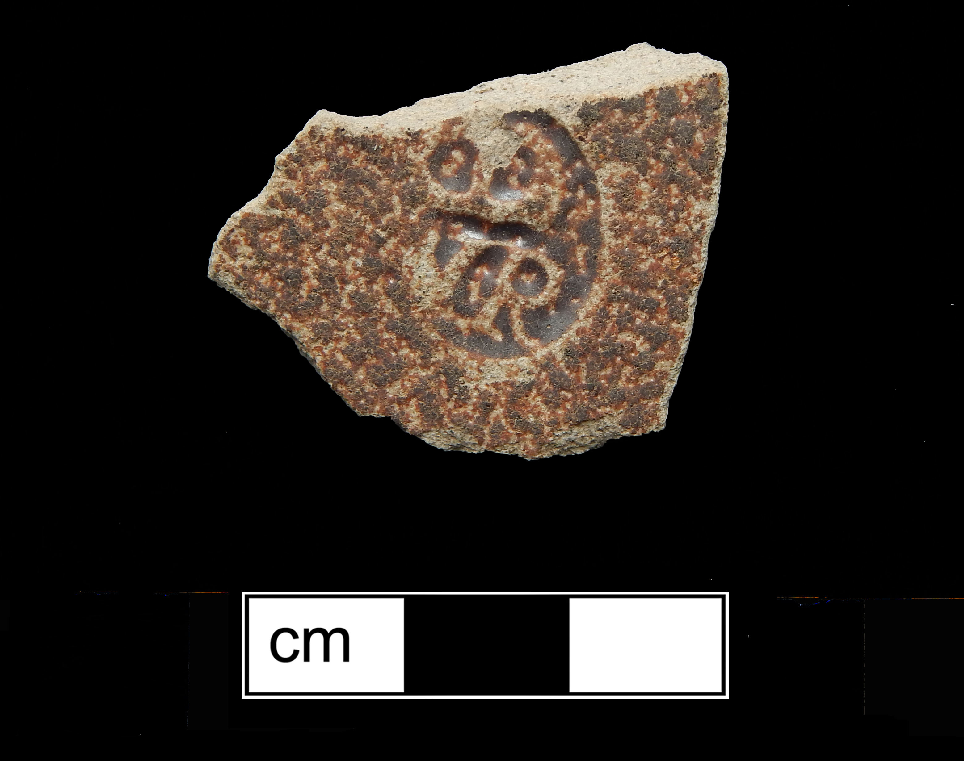 Image of English brown stoneware fragment.