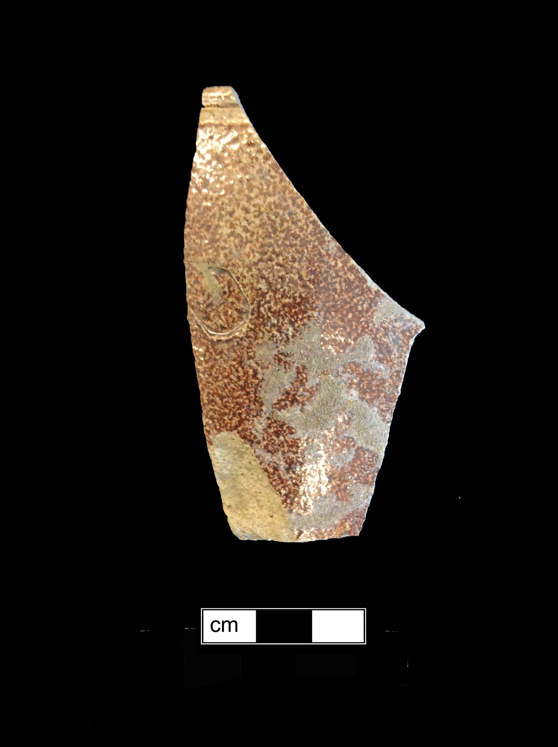 Image of English brown stoneware fragment.
