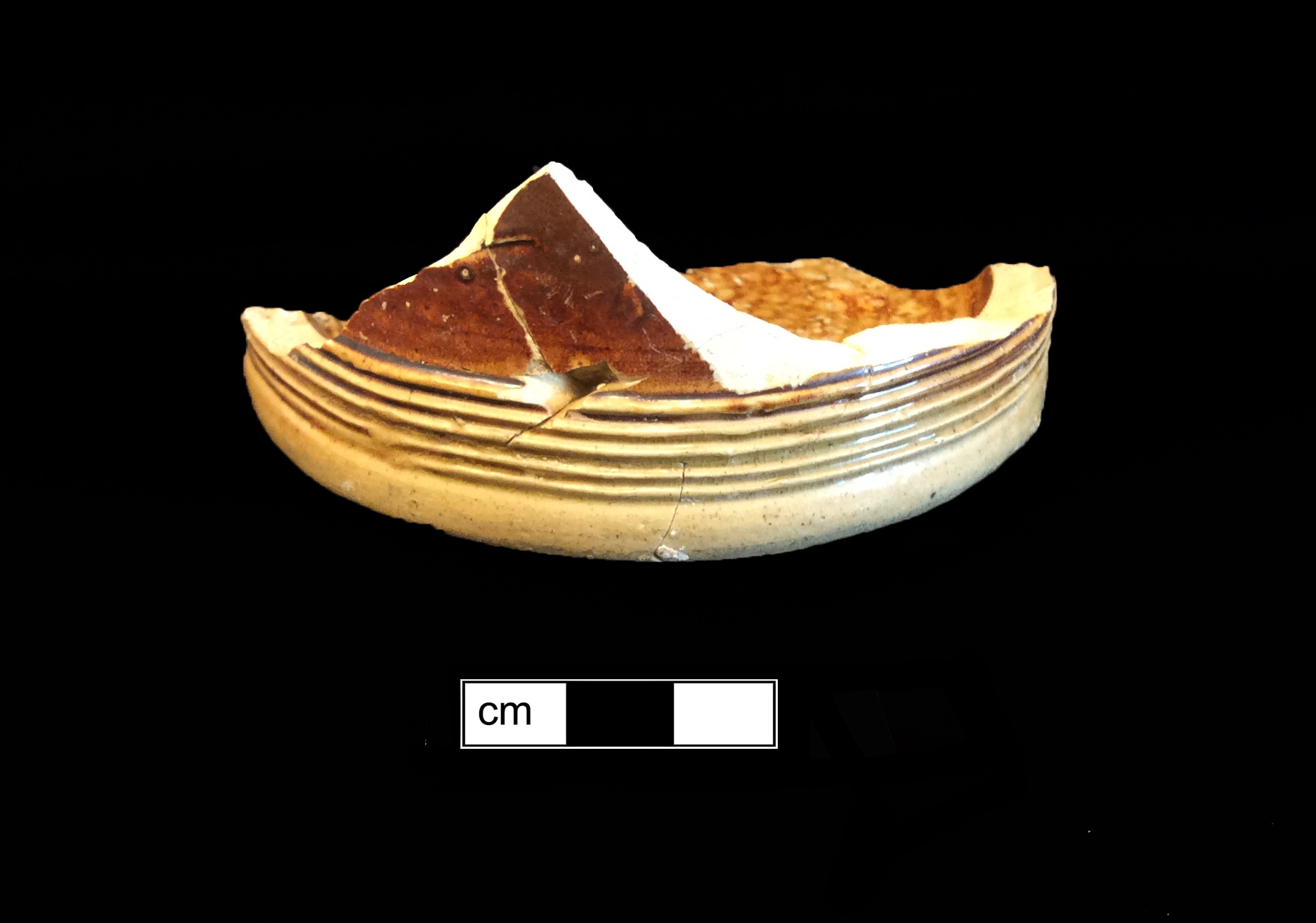 Image of English brown stoneware fragment.
