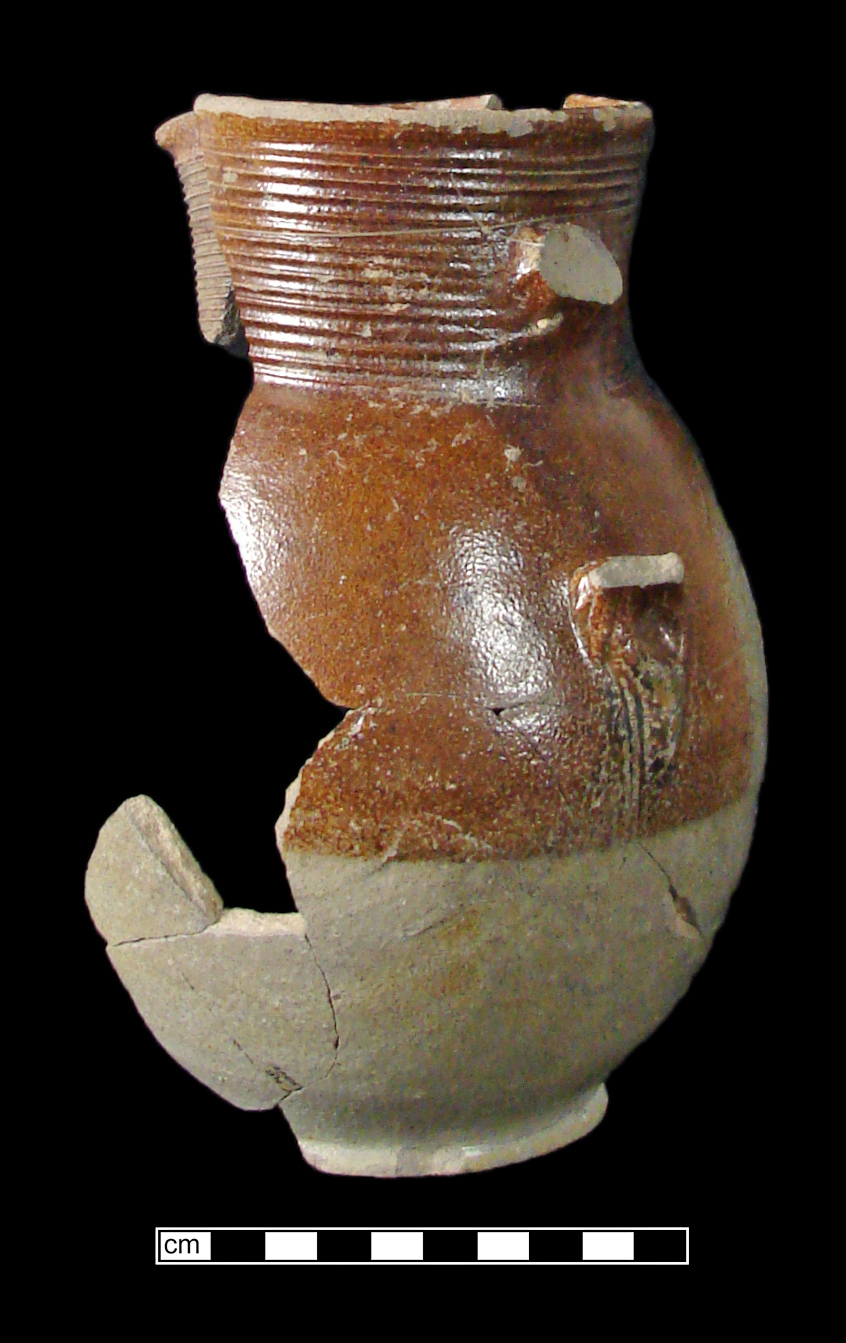 Image of English brown stoneware fragment.