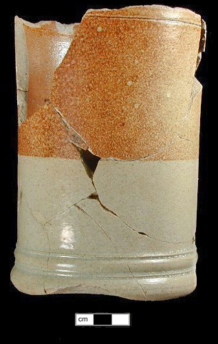 Image of English brown stoneware fragment.