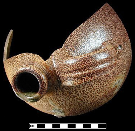 Image of English brown stoneware fragment.