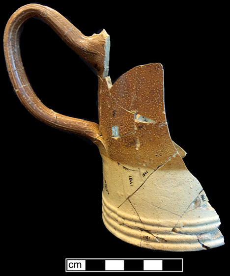 Image of English brown stoneware fragment.
