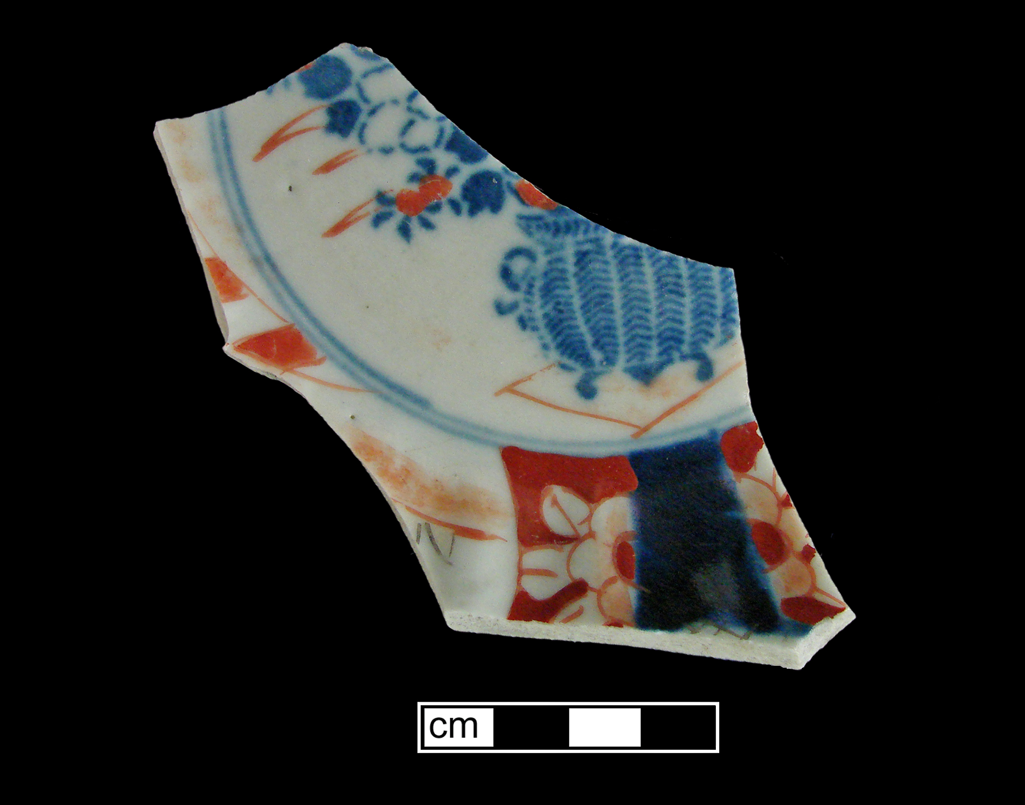 Image of Japanese hard-paste porcelain fragment.