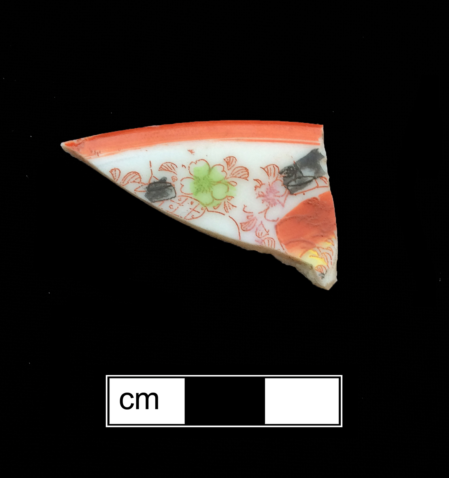 Image of Japanese hard-paste porcelain fragment.