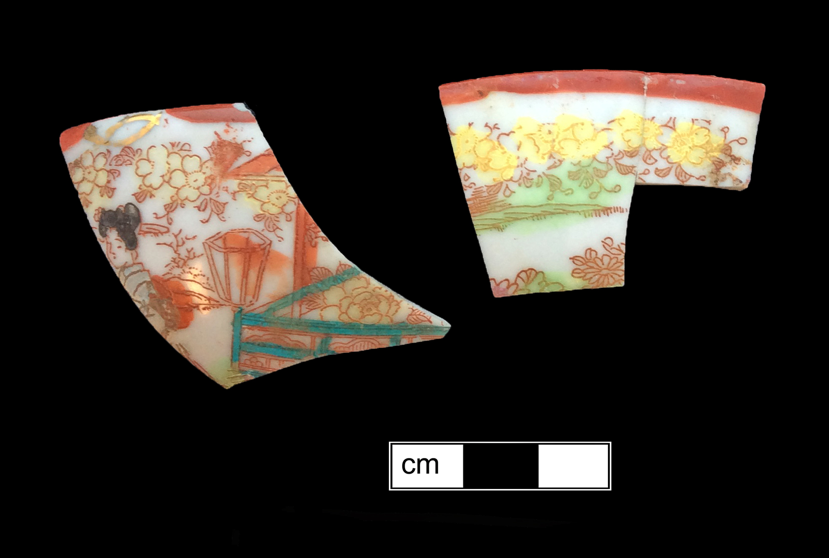 Image of Japanese hard-paste porcelain fragment.