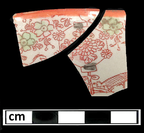 Image of Japanese hard-paste porcelain fragment.