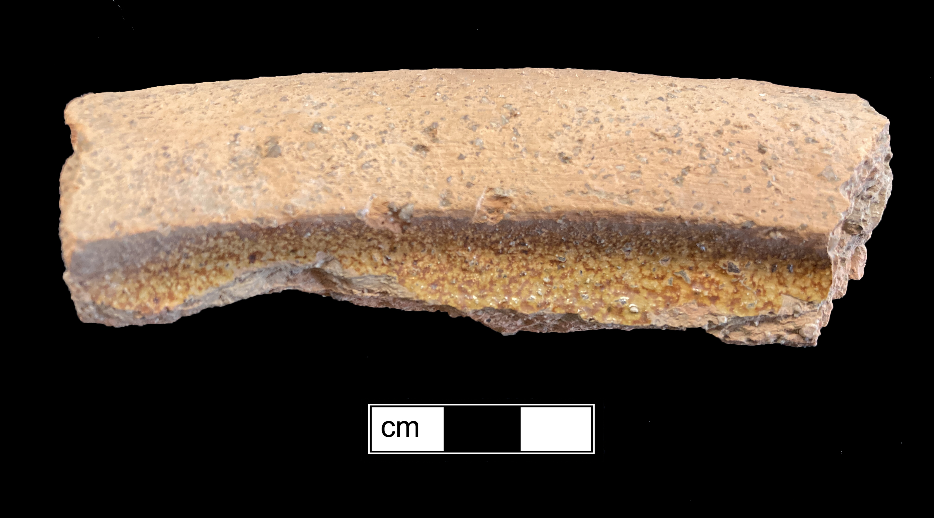 Image of North Devon gravel tempered earthenware fragment.
