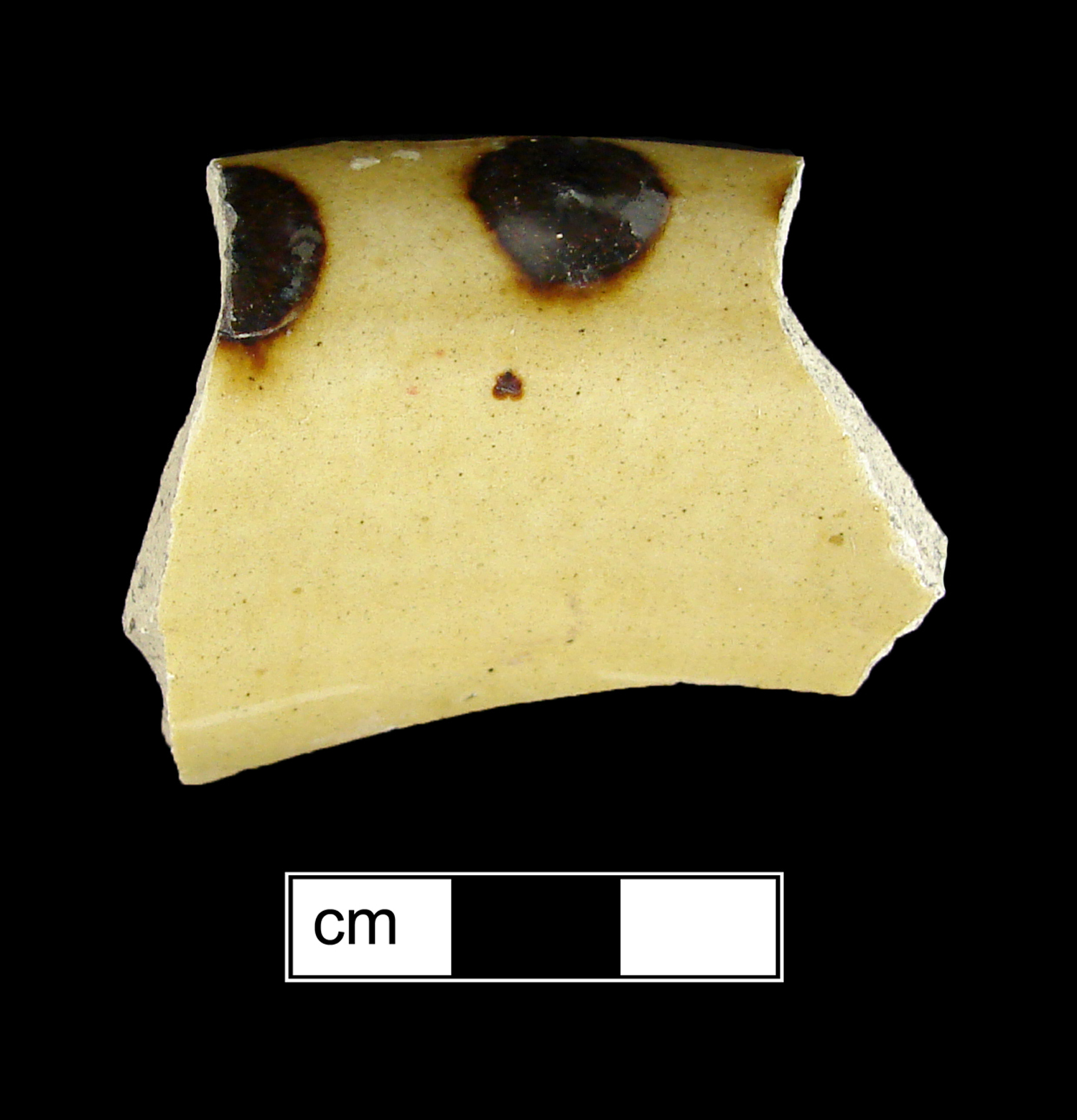 Image of North Midlands earthenware fragment (Staffordshire Type).