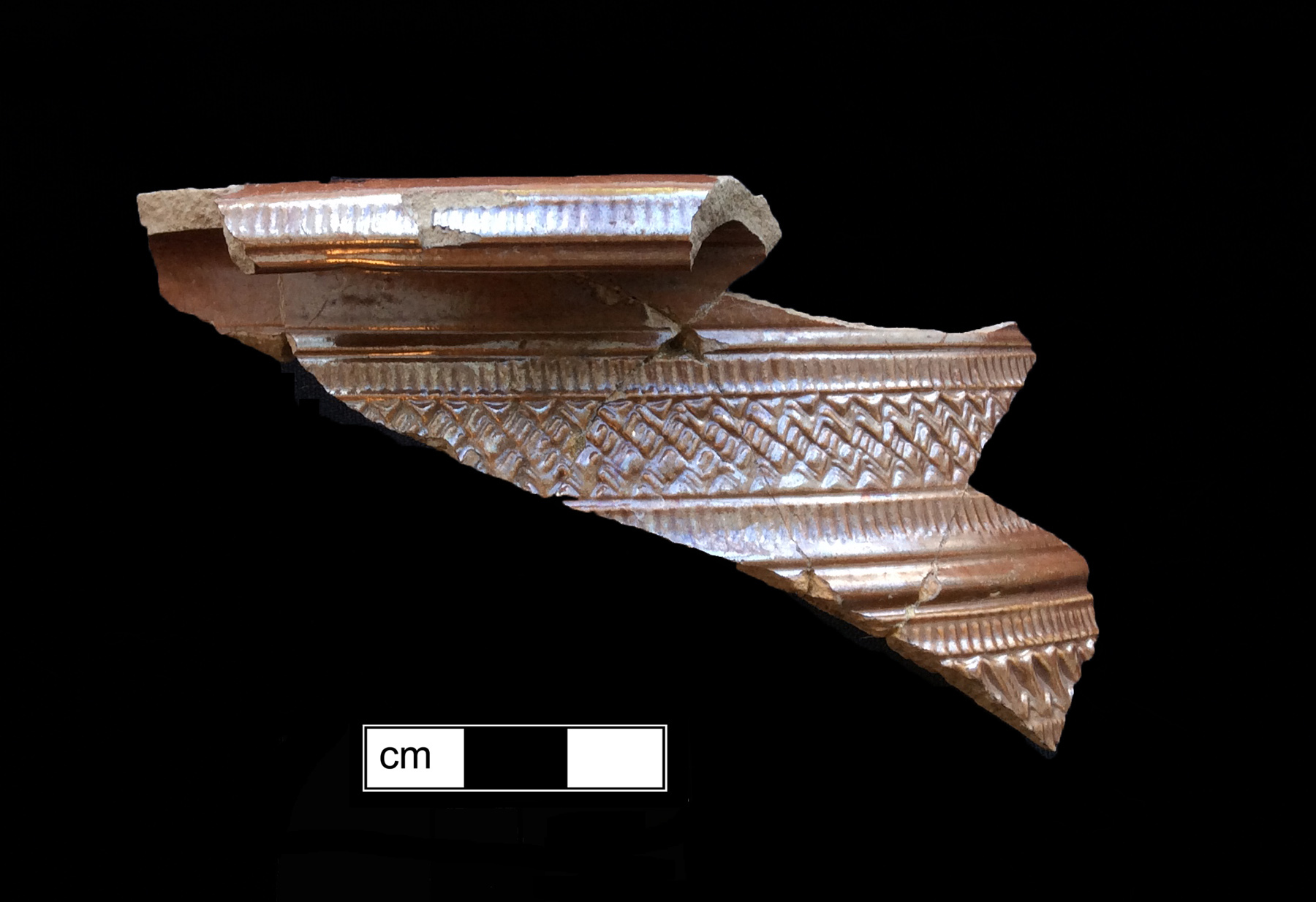 Image of Nottingham type earthenware fragment.