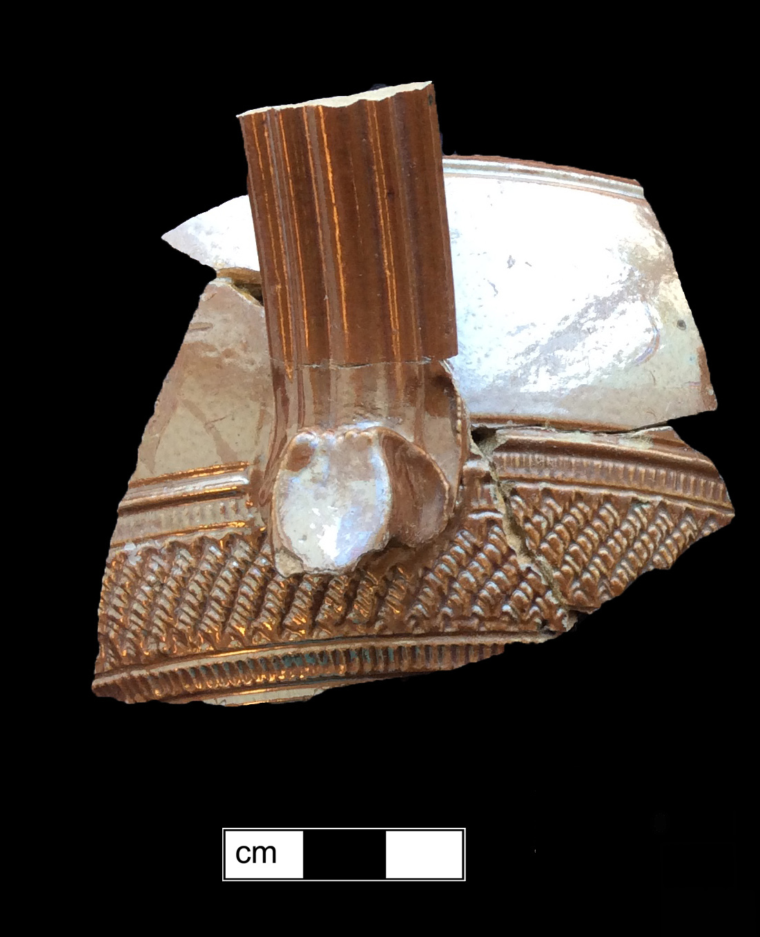 Image of Nottingham type earthenware fragment.