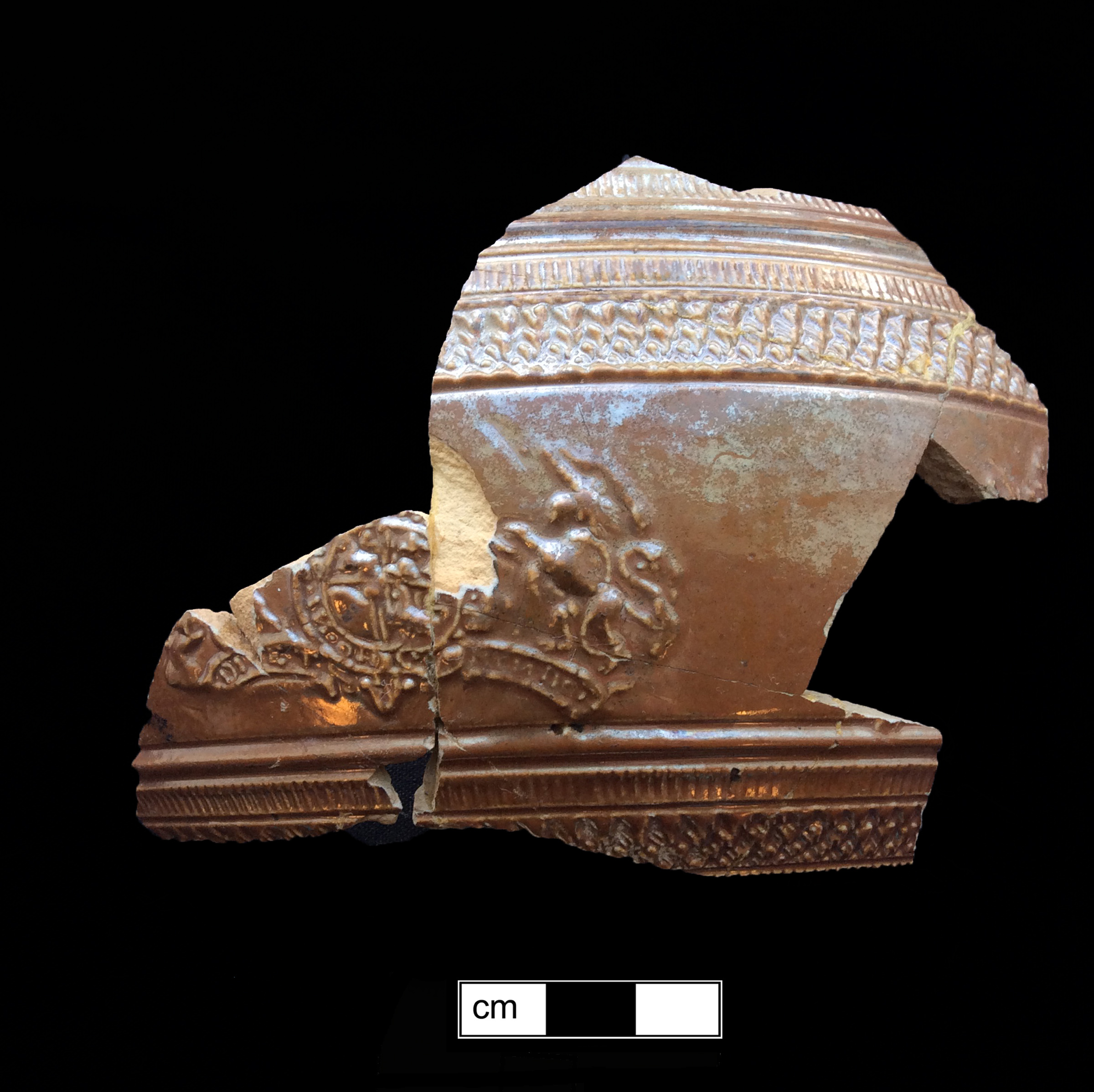 Image of Nottingham type earthenware fragment.