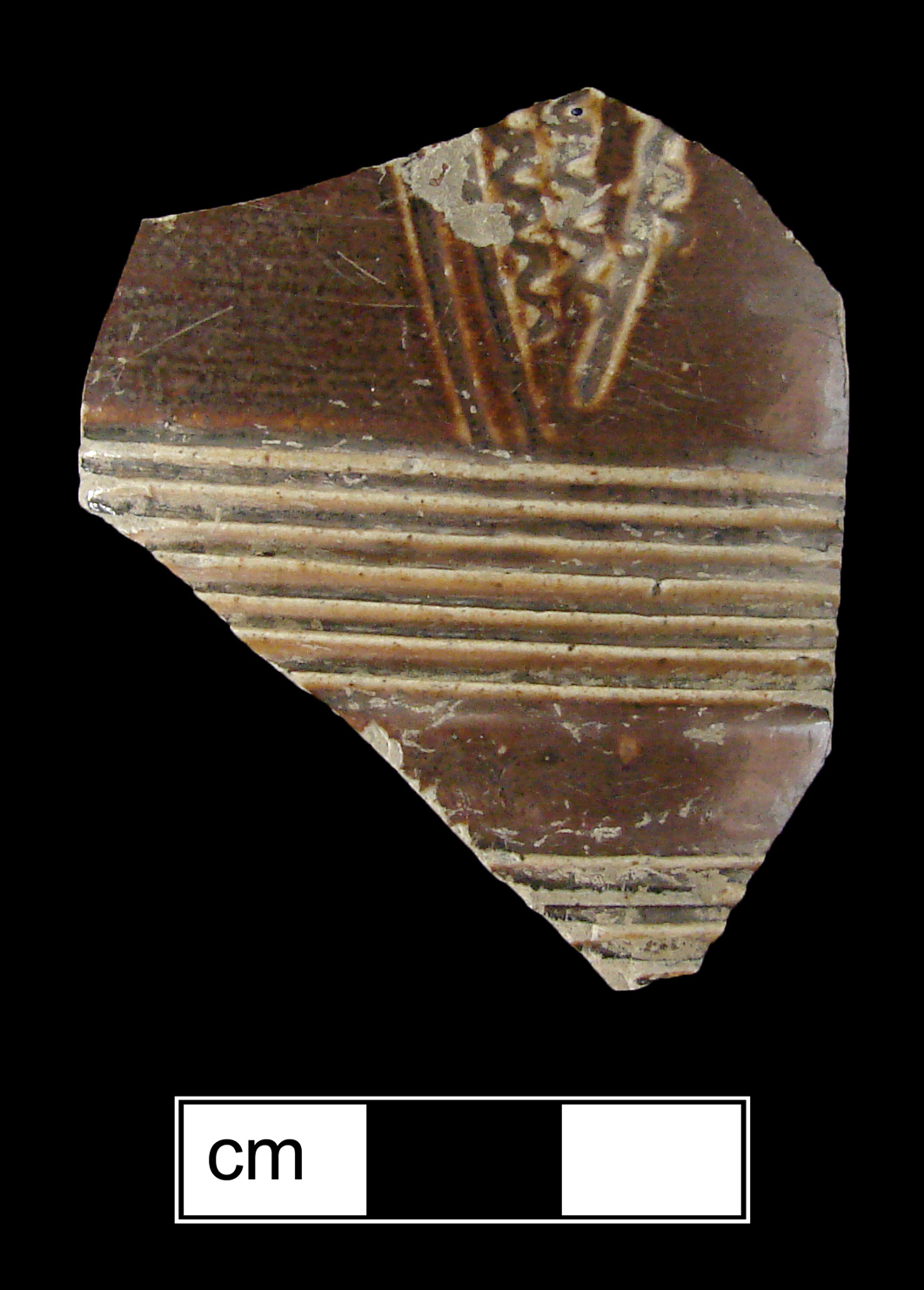 Image of Nottingham type earthenware fragment.