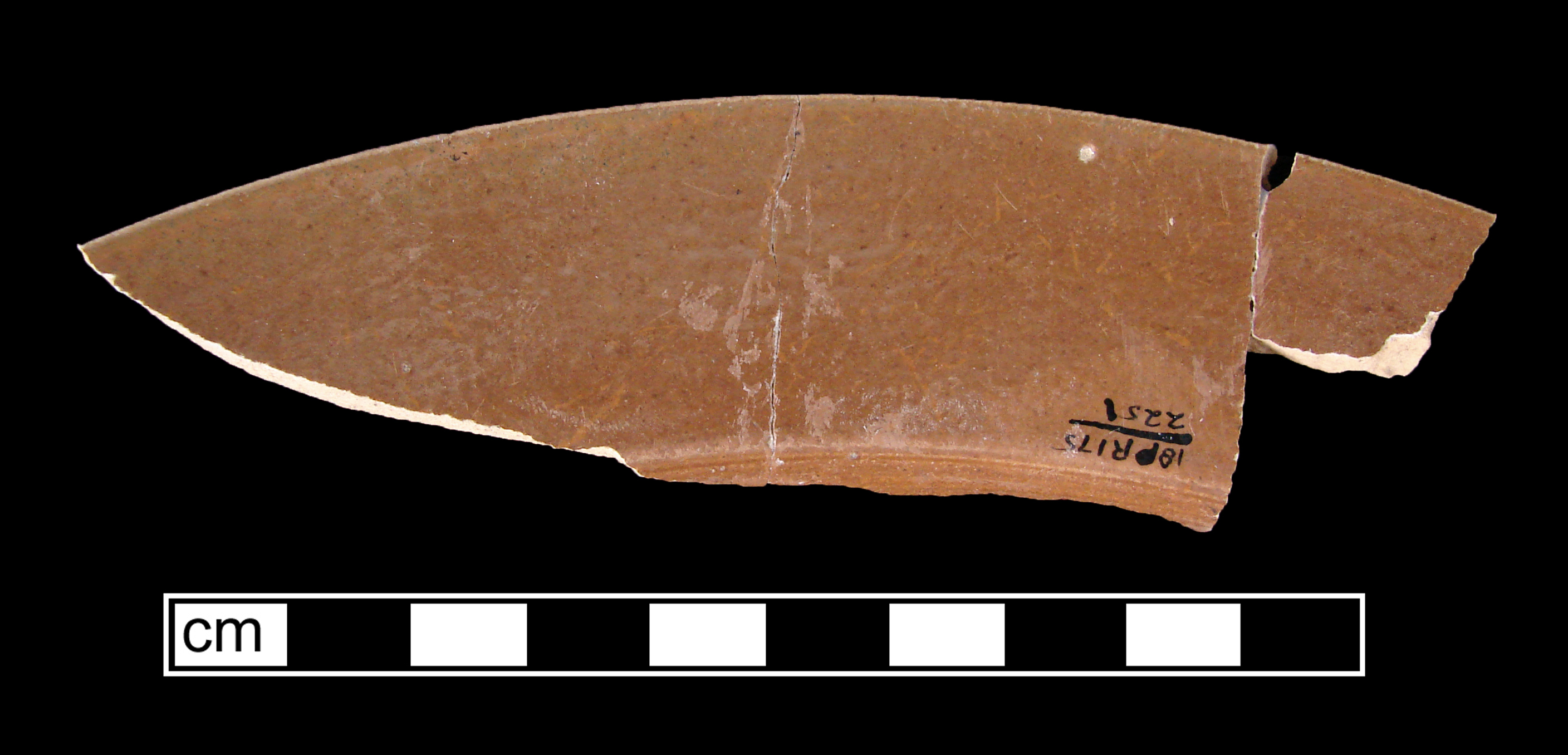 Image of Nottingham type earthenware fragment.