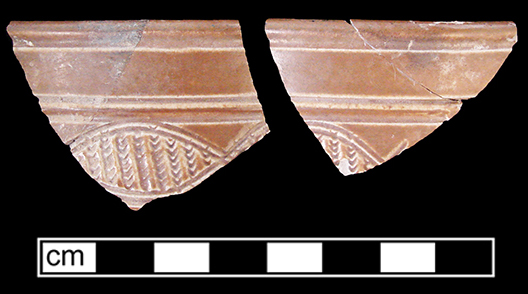 Image of Nottingham type earthenware fragment.