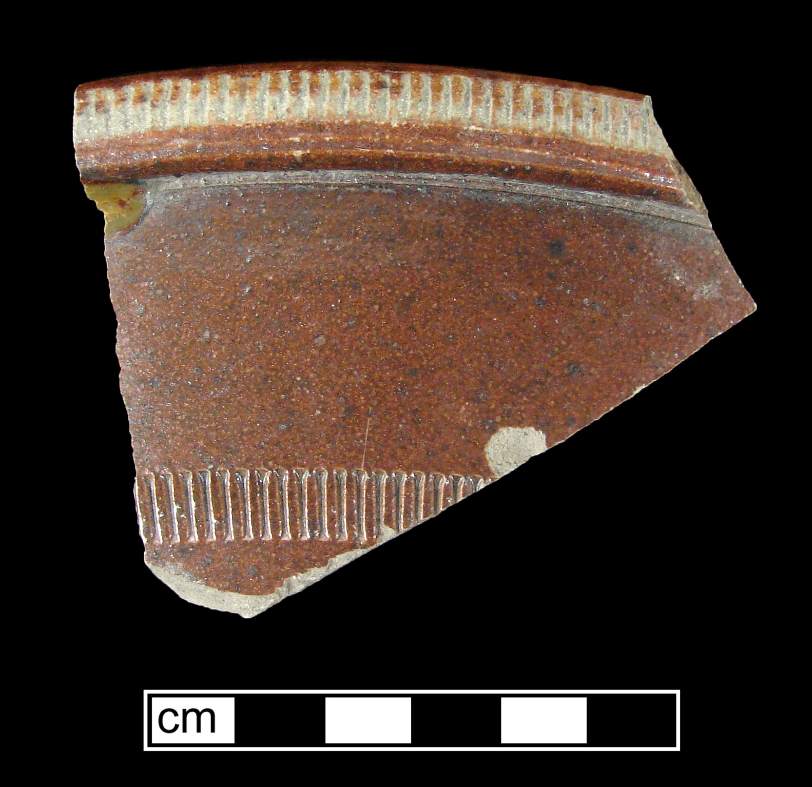 Image of Nottingham type earthenware fragment.