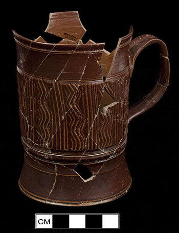 Image of Nottingham type earthenware fragment.