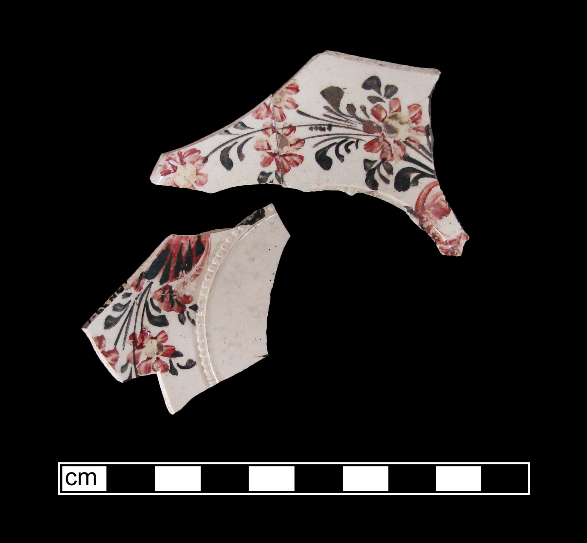 Image of painted earthenware fragment.