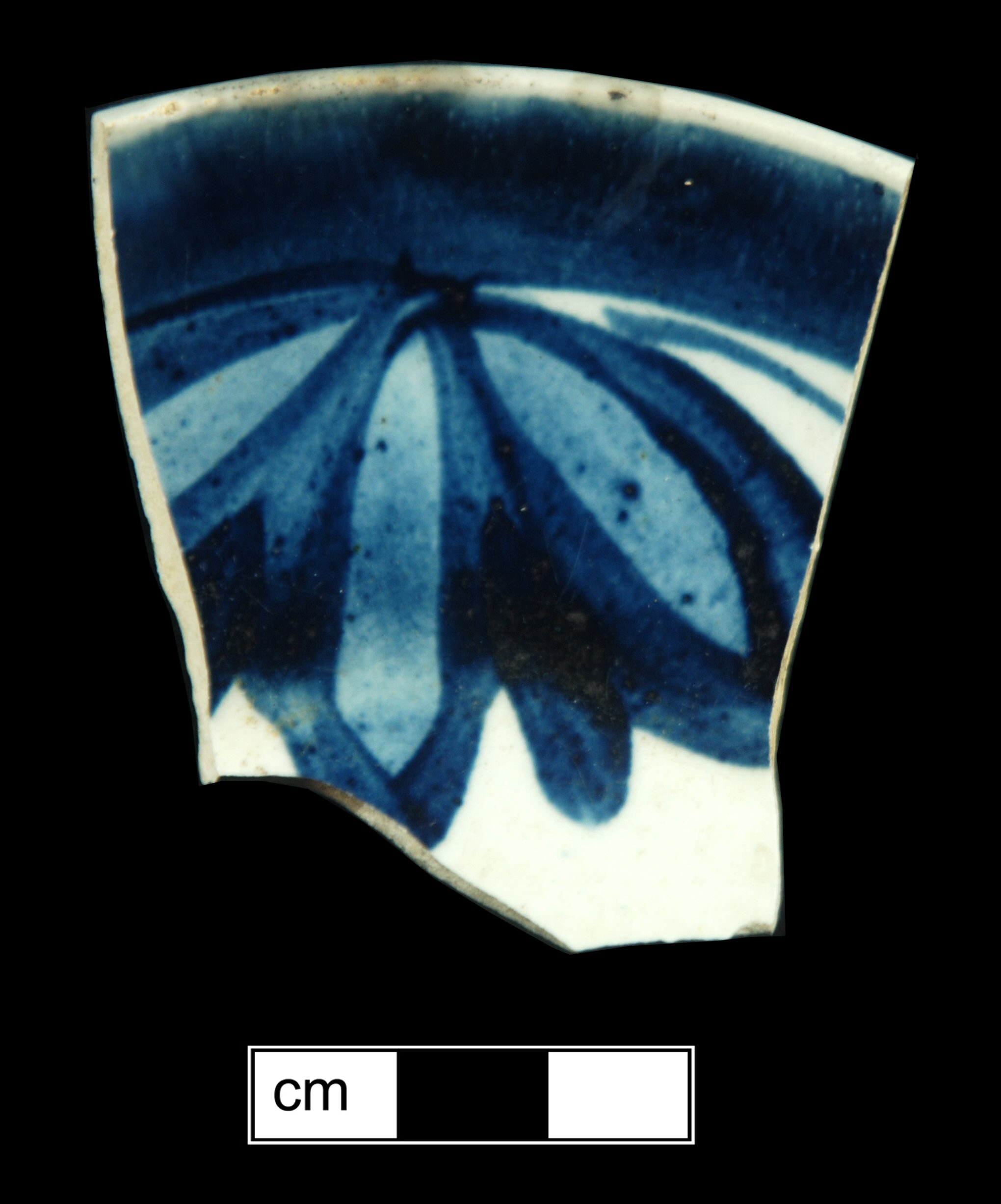 Image of painted earthenware fragment.