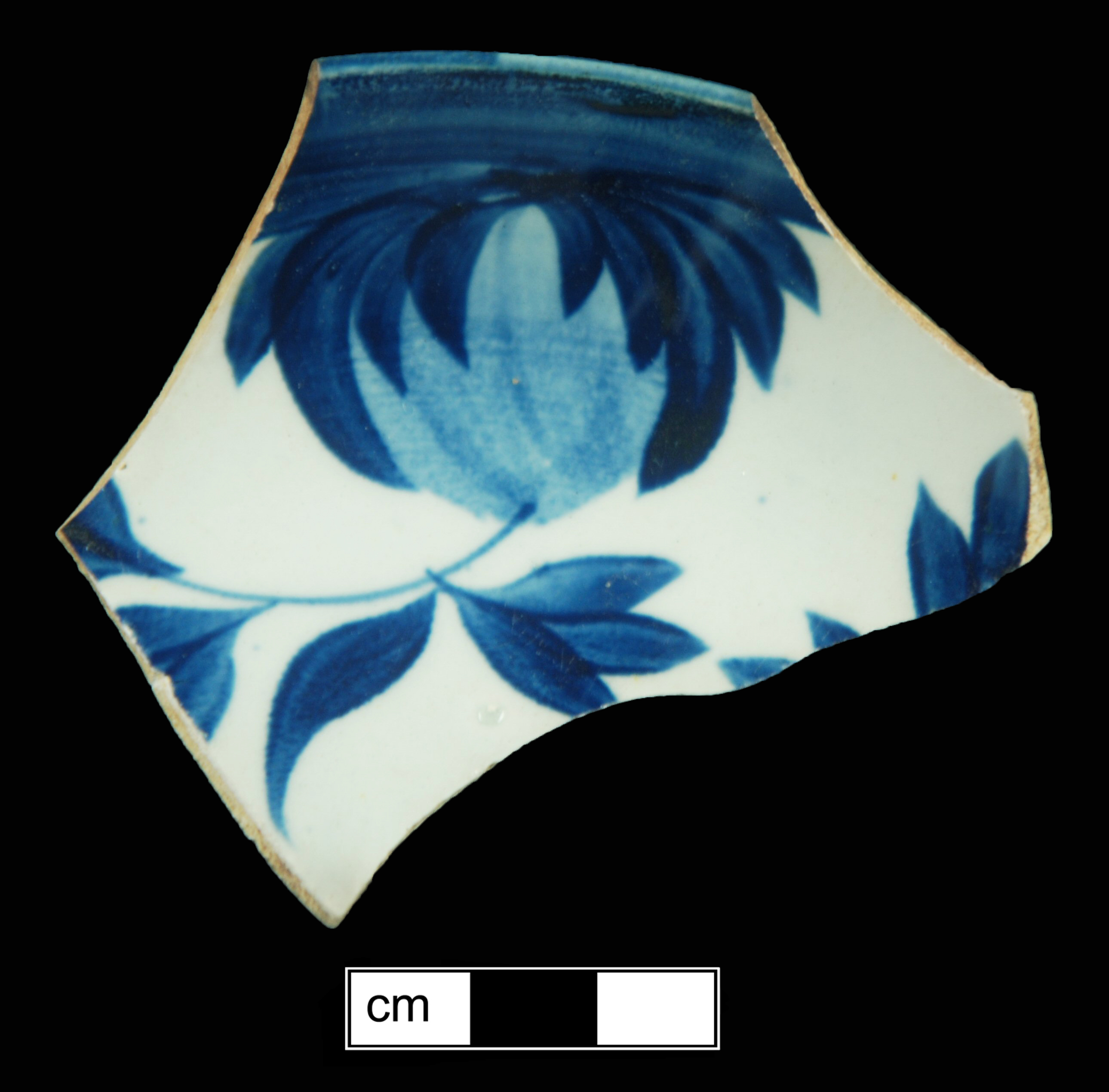 Image of painted earthenware fragment.