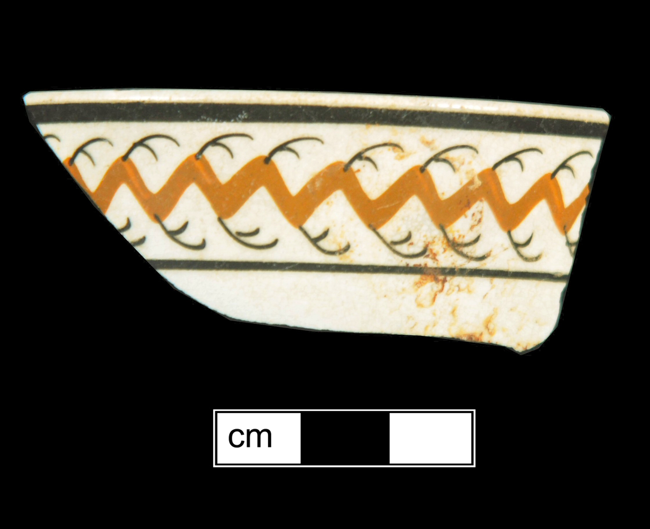 Image of painted earthenware fragment.