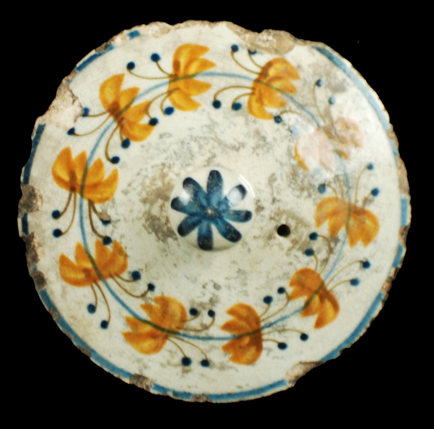 Image of painted earthenware fragment.