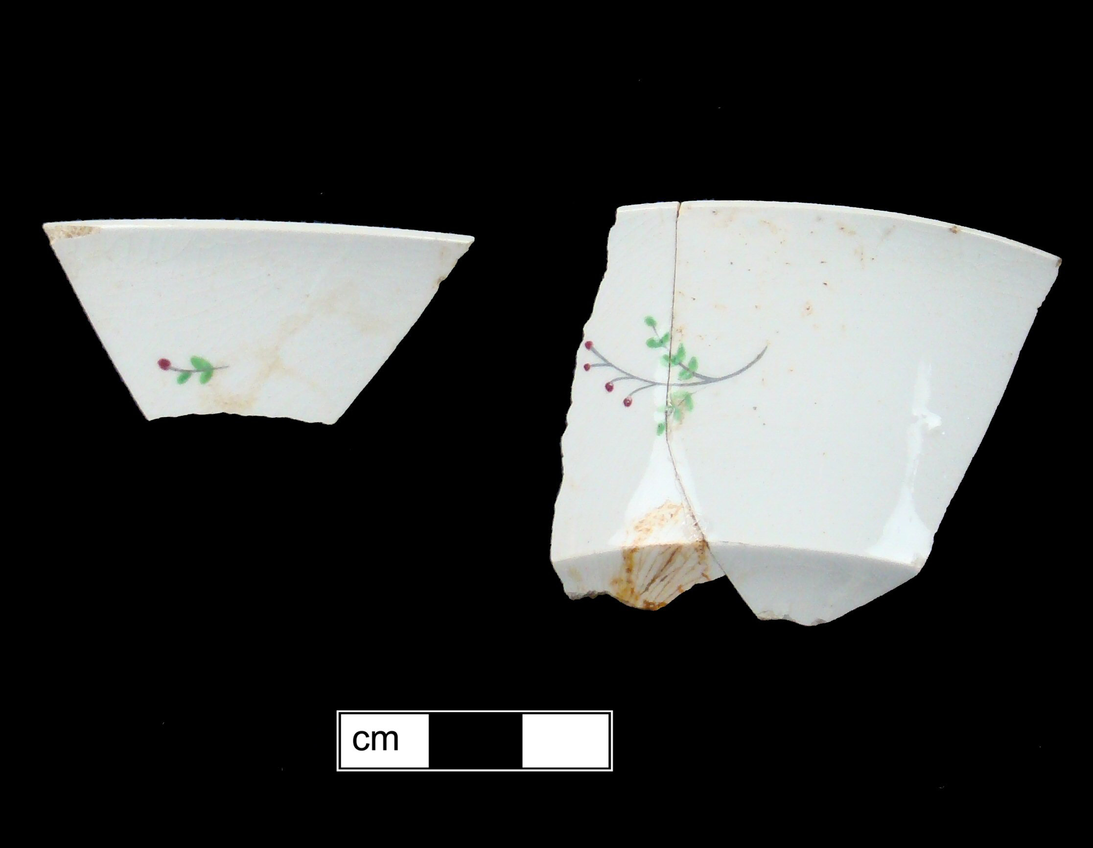 Image of painted earthenware fragment.