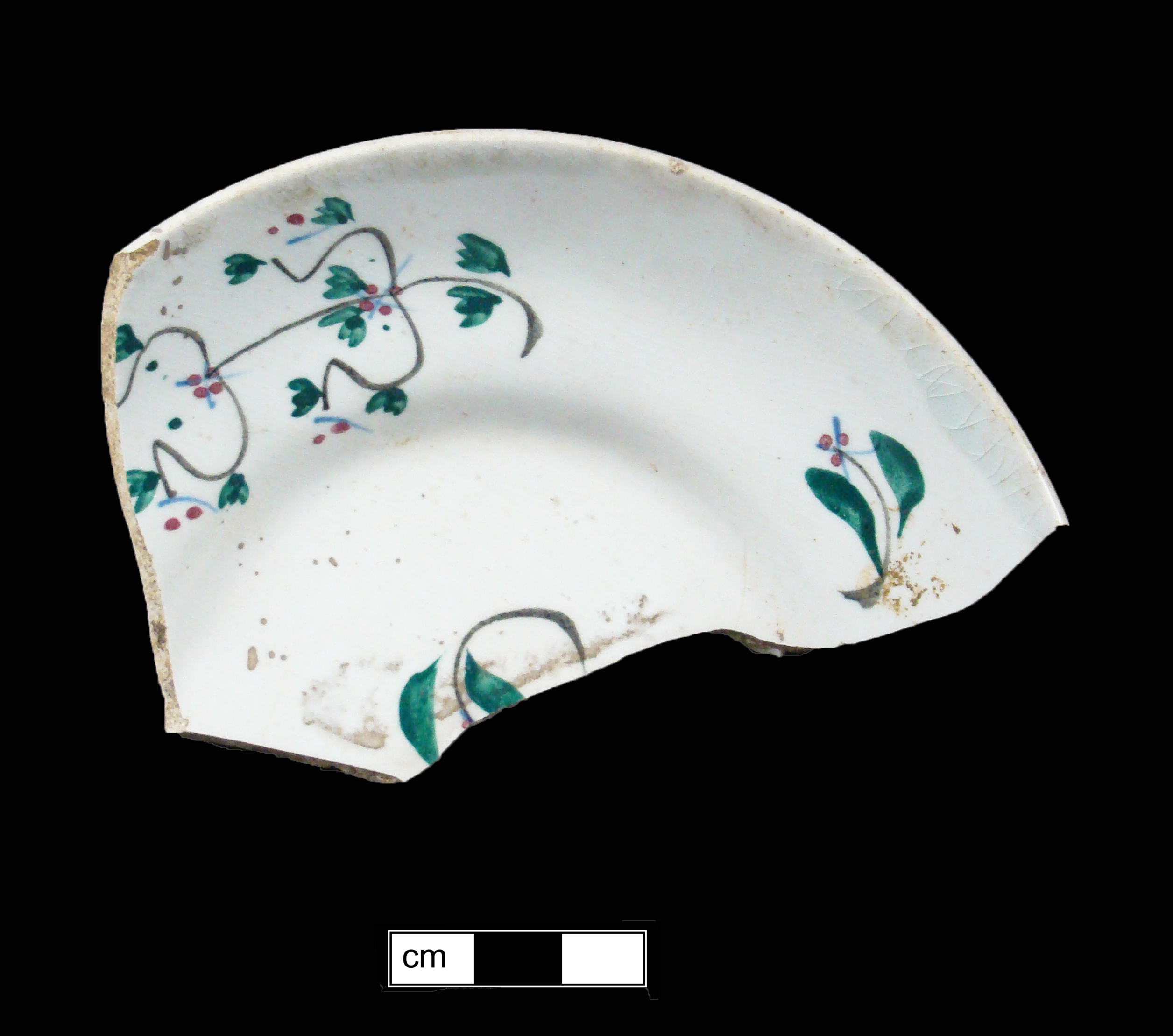 Image of painted earthenware fragment.