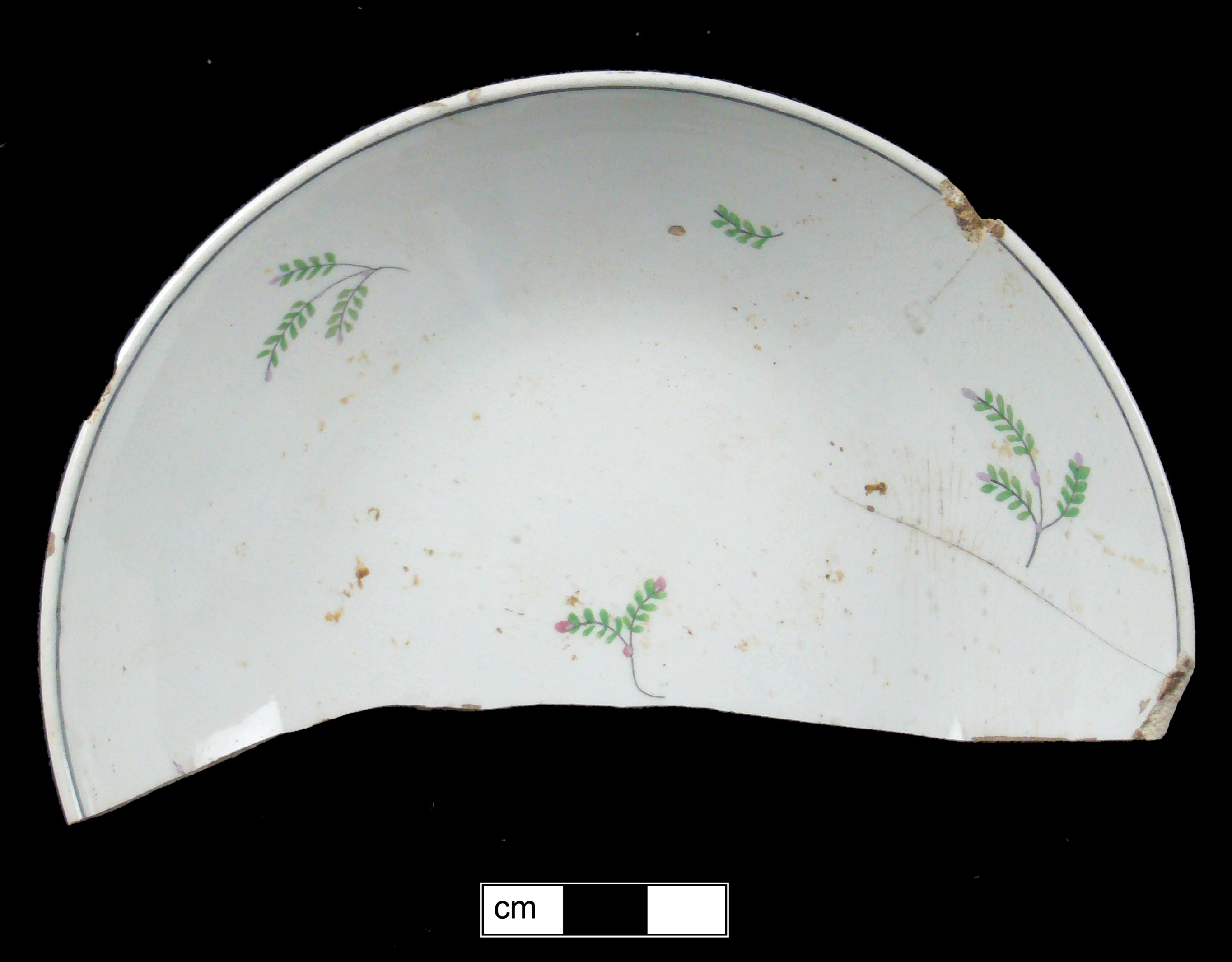 Image of painted earthenware fragment.