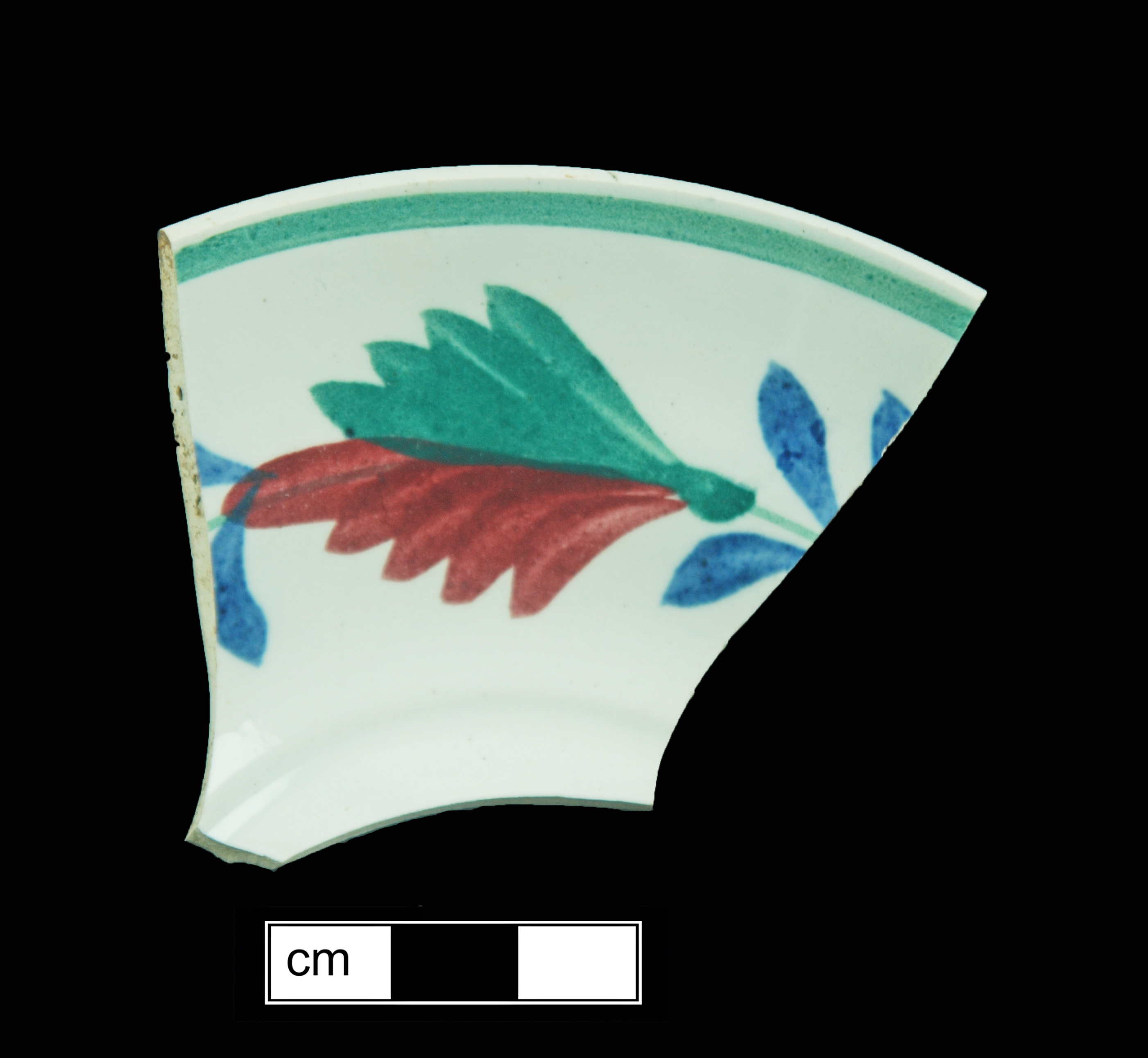 Image of painted earthenware fragment.