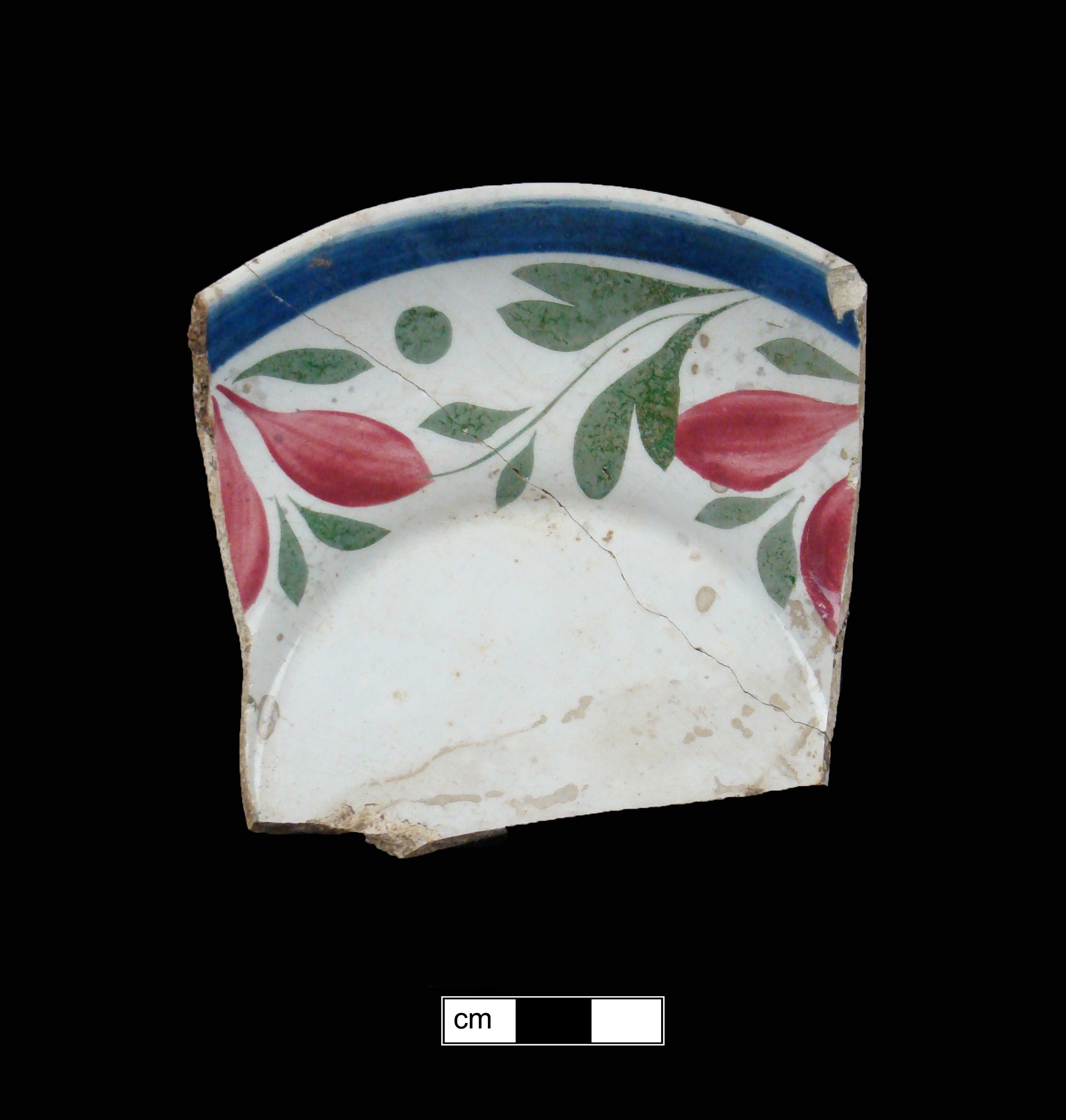 Image of painted earthenware fragment.