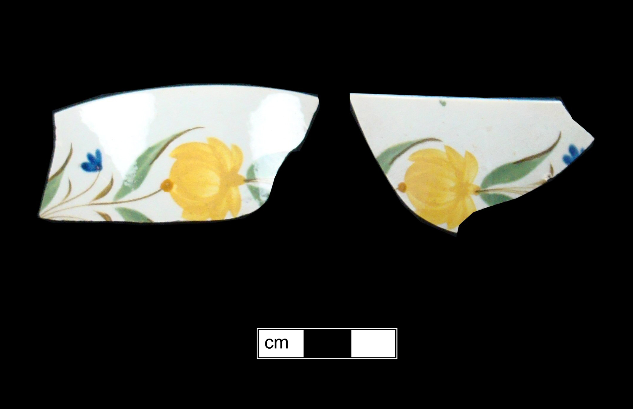 Image of painted earthenware fragment.