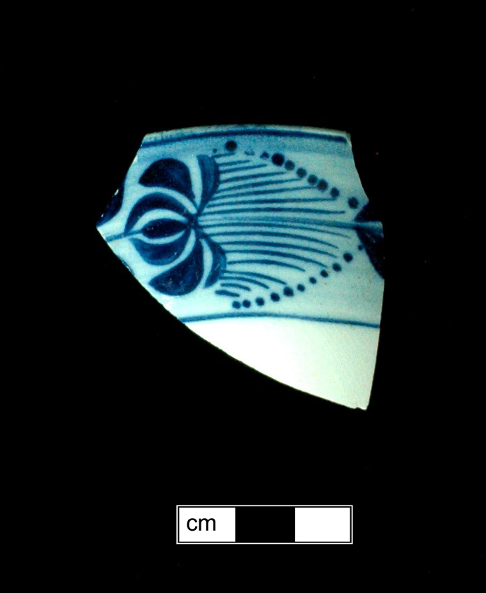 Image of painted earthenware fragment.