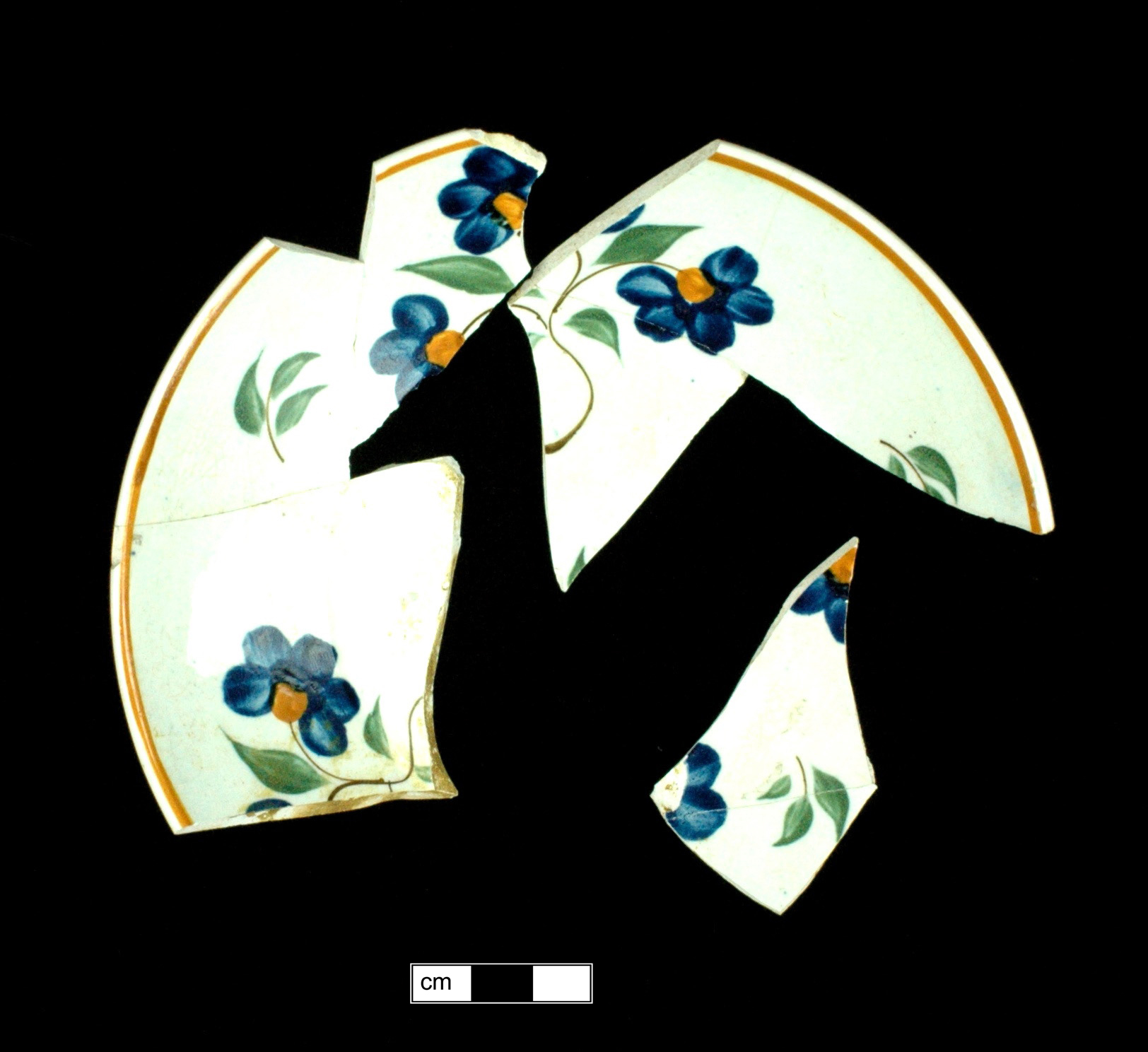 Image of painted earthenware fragment.