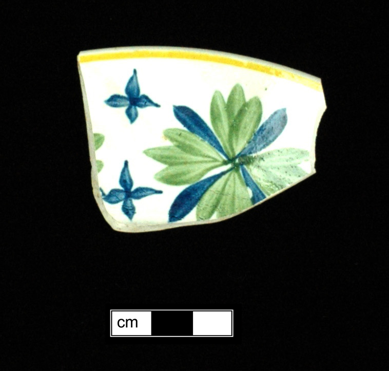 Image of painted earthenware fragment.