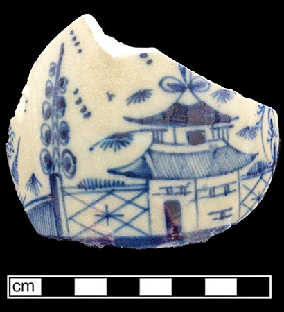 Image of painted earthenware fragment.