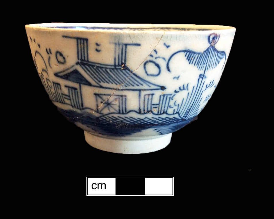 Image of painted earthenware fragment.