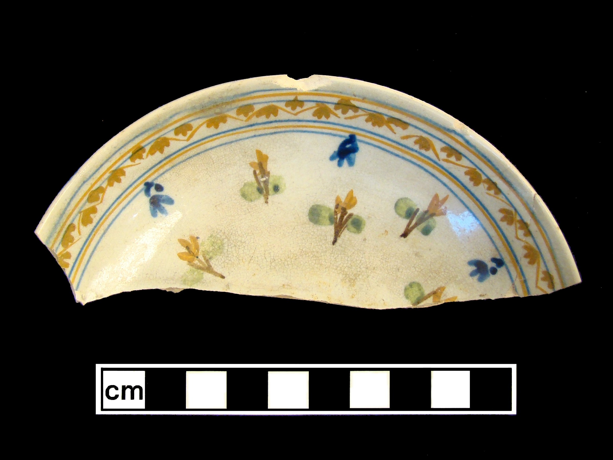 Image of painted earthenware fragment.