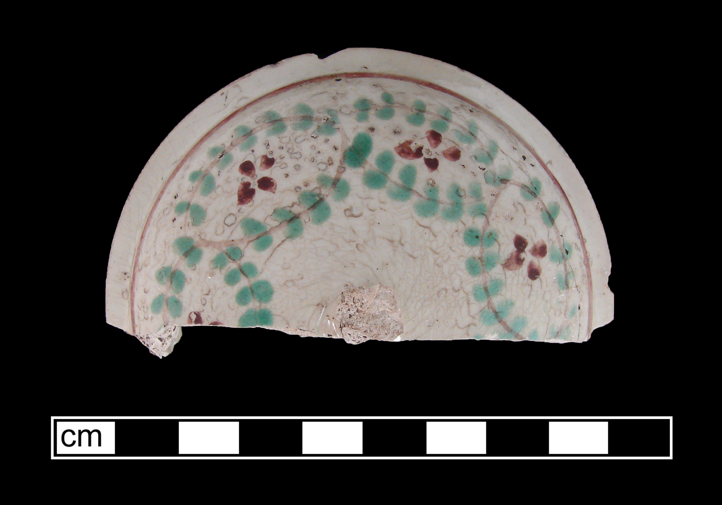 Image of painted earthenware fragment.